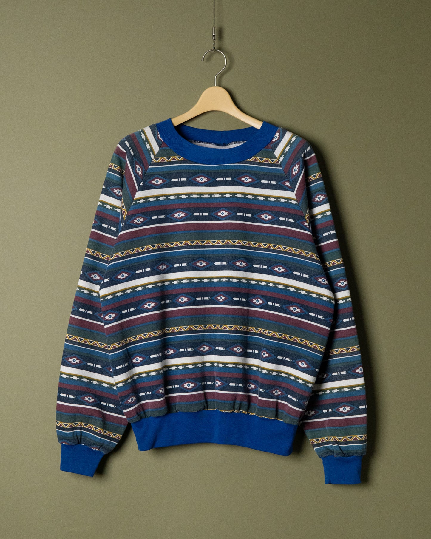 Tribal Stripe Print Sweatshirt