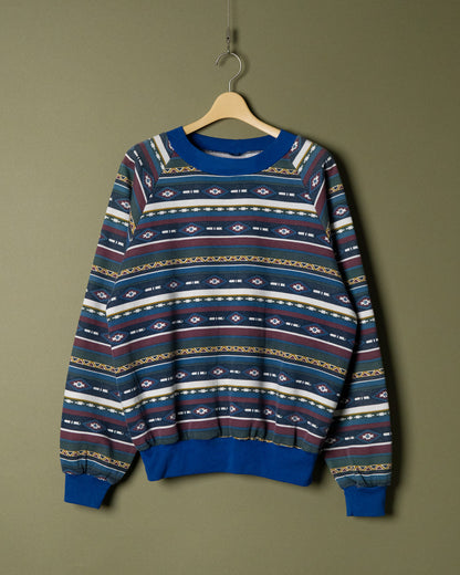 Tribal Stripe Print Sweatshirt