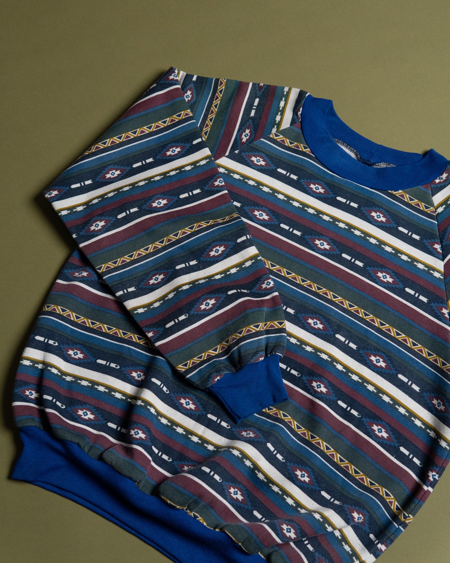 Tribal Stripe Print Sweatshirt
