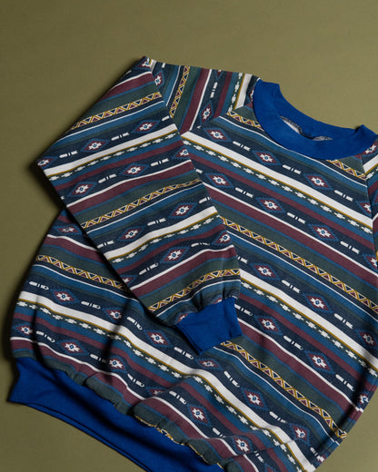 Tribal Stripe Print Sweatshirt