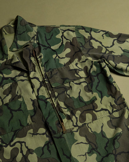 70s Thai Unidentified Military Camo Shirt Jacket