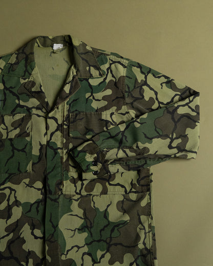 70s Thai Unidentified Military Camo Shirt Jacket
