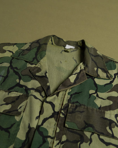 70s Thai Unidentified Military Camo Shirt Jacket
