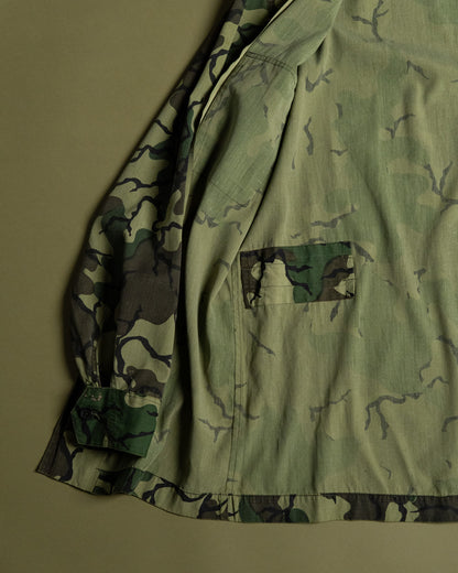 70s Thai Unidentified Military Camo Shirt Jacket