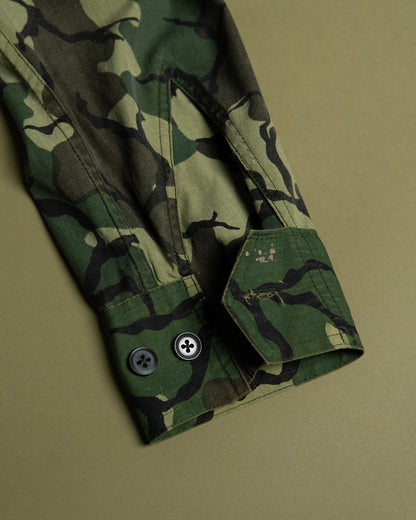 70s Thai Unidentified Military Camo Shirt Jacket