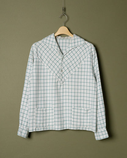 Italian Collar Plaid Pullover Shirt