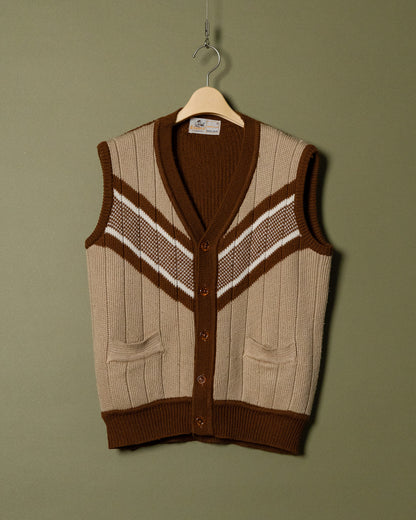 70s Chevron Knit Vest