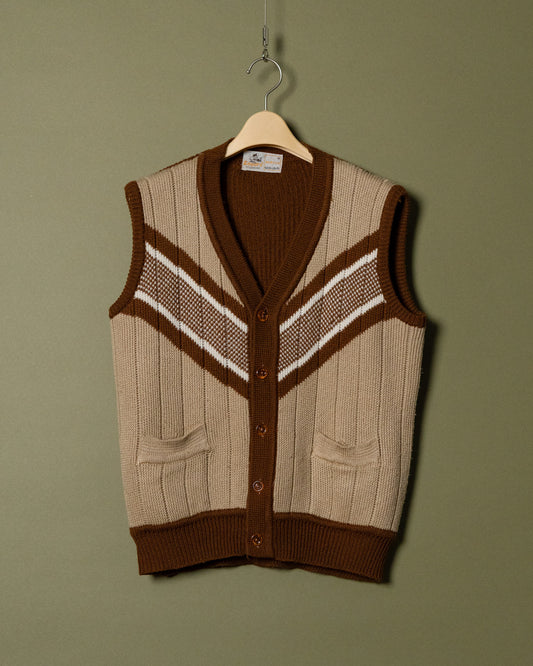 70s Chevron Knit Vest