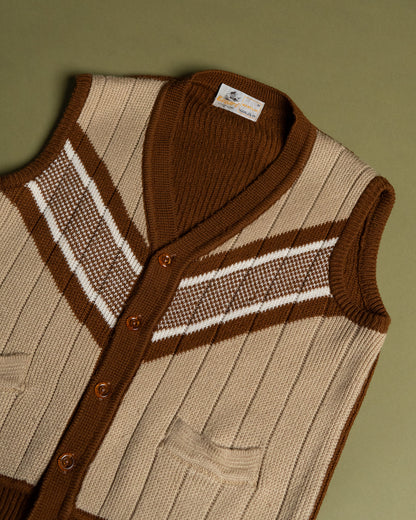 70s Chevron Knit Vest