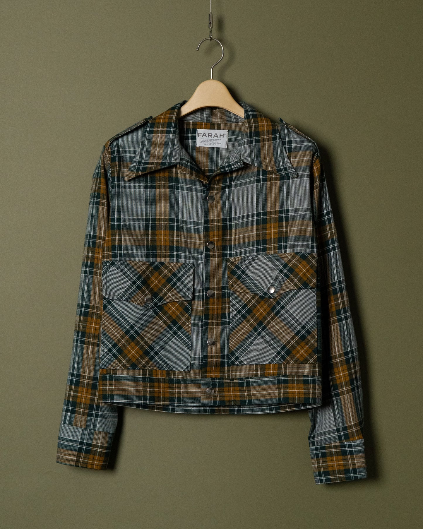 "FARAH" Plaid Short Jacket