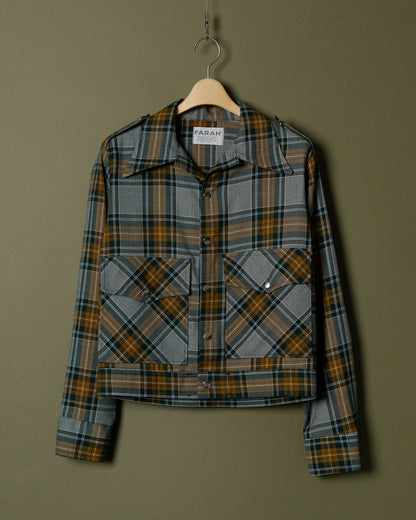 "FARAH" Plaid Short Jacket