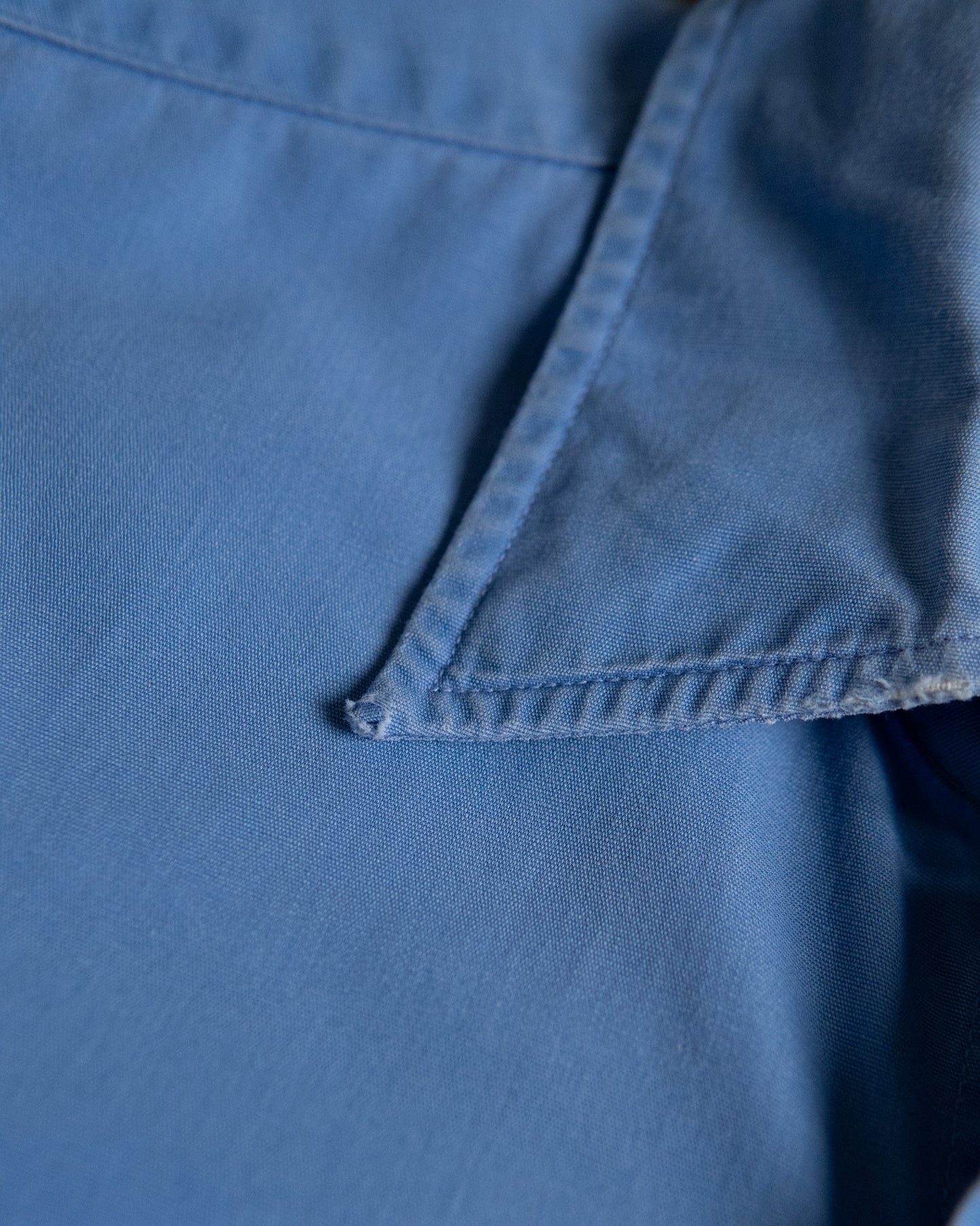 "Sears" Blue Poplin Work Shirt