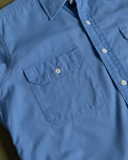 "Sears" Blue Poplin Work Shirt