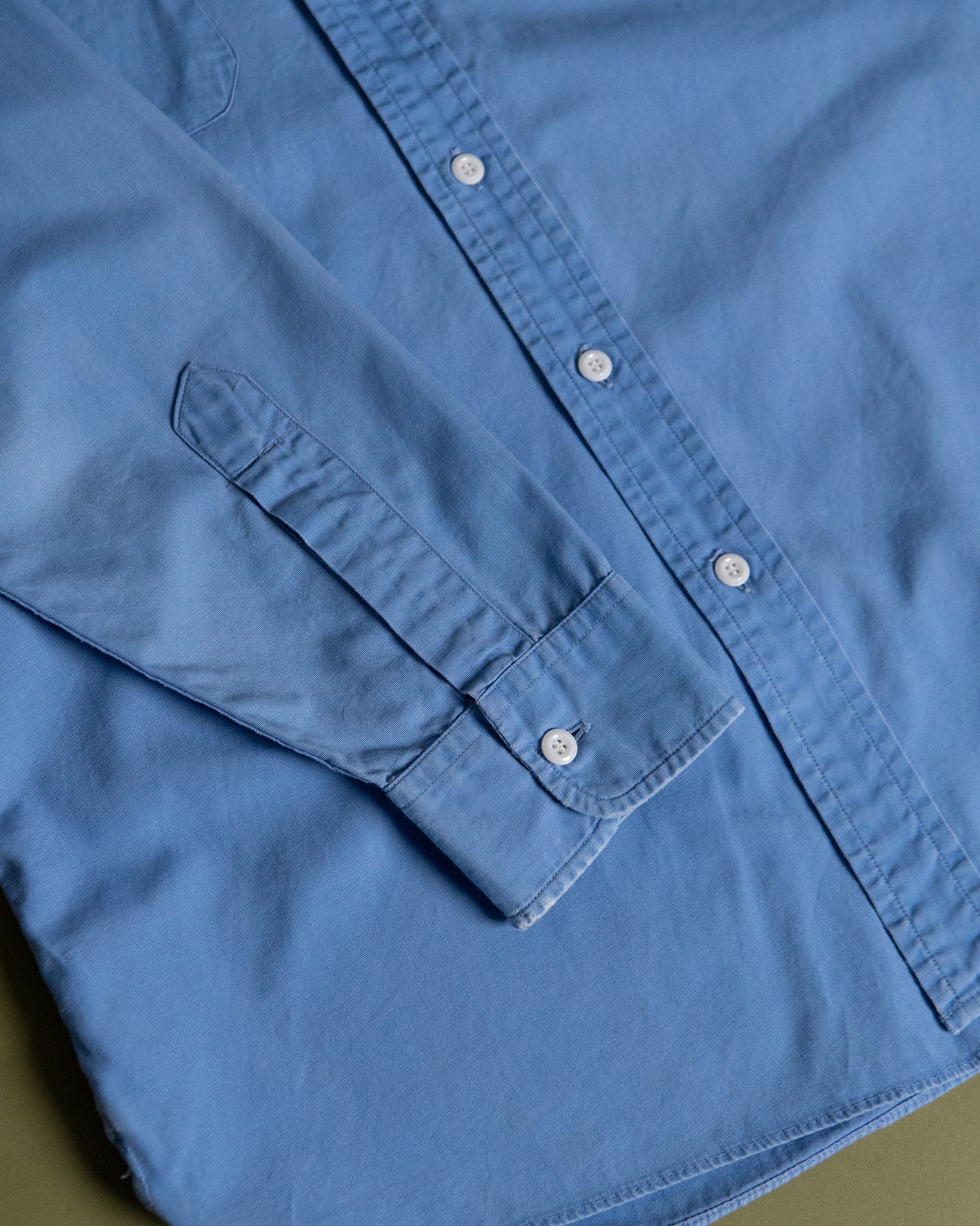 "Sears" Blue Poplin Work Shirt