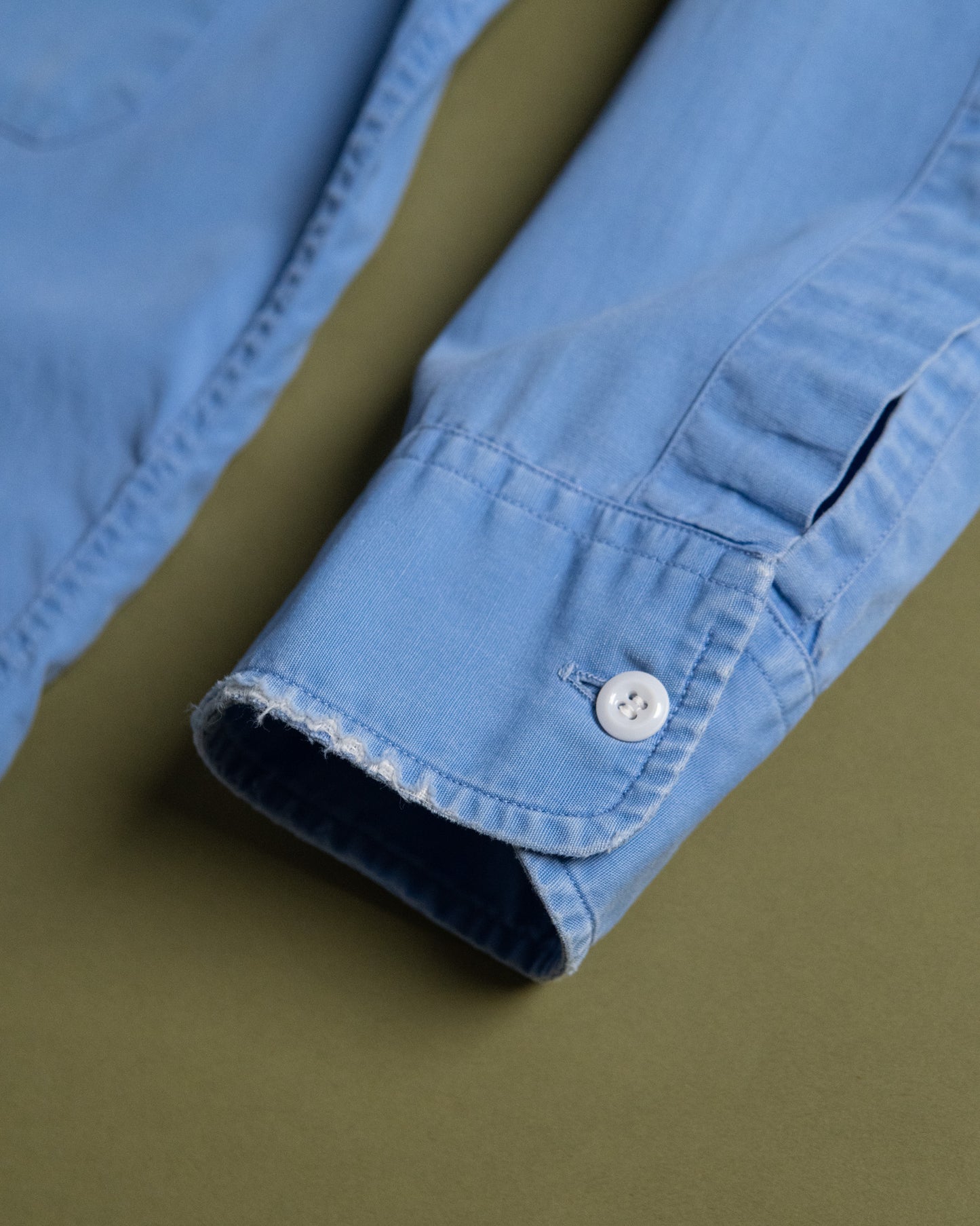 "Sears" Blue Poplin Work Shirt