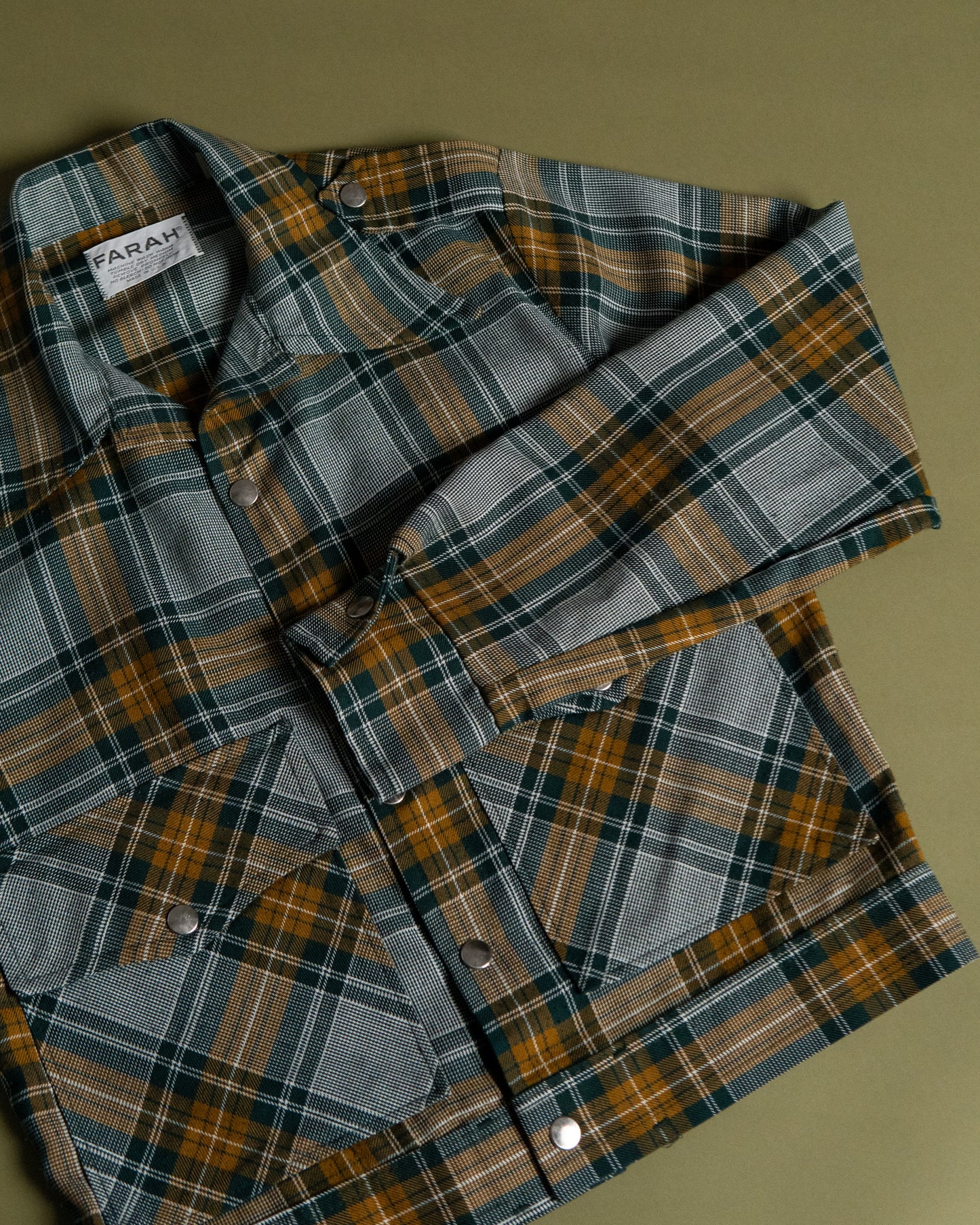 "FARAH" Plaid Short Jacket