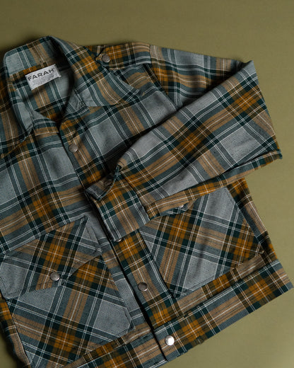 "FARAH" Plaid Short Jacket