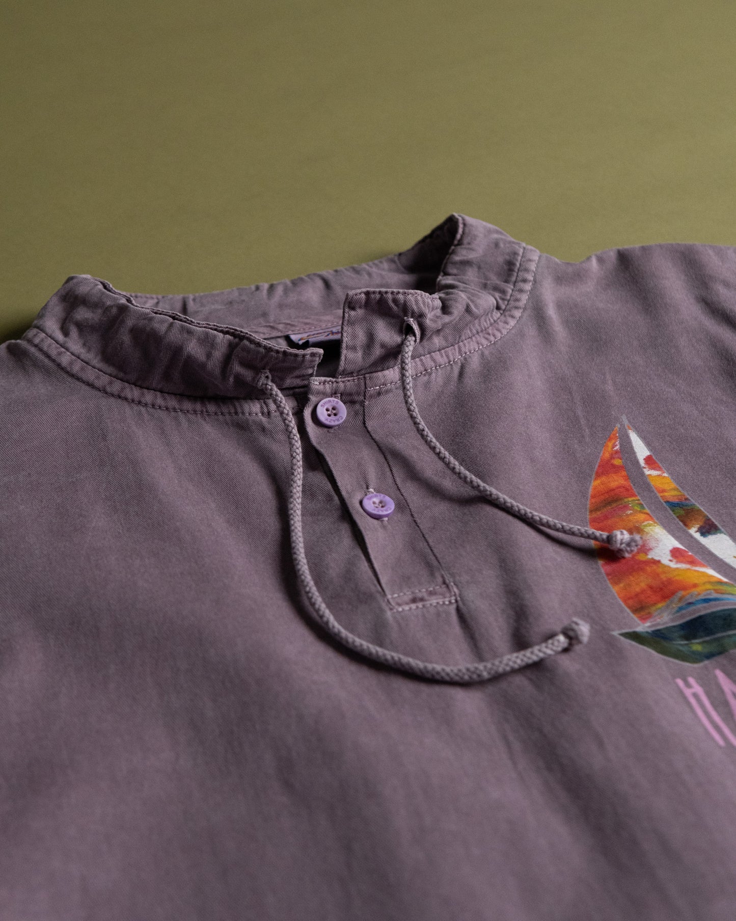 Wine Dyed Pullover Shirt