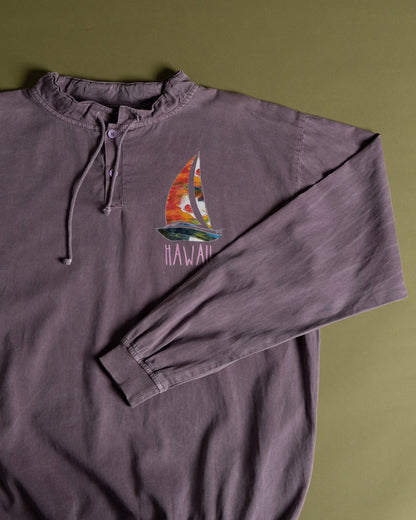 Wine Dyed Pullover Shirt