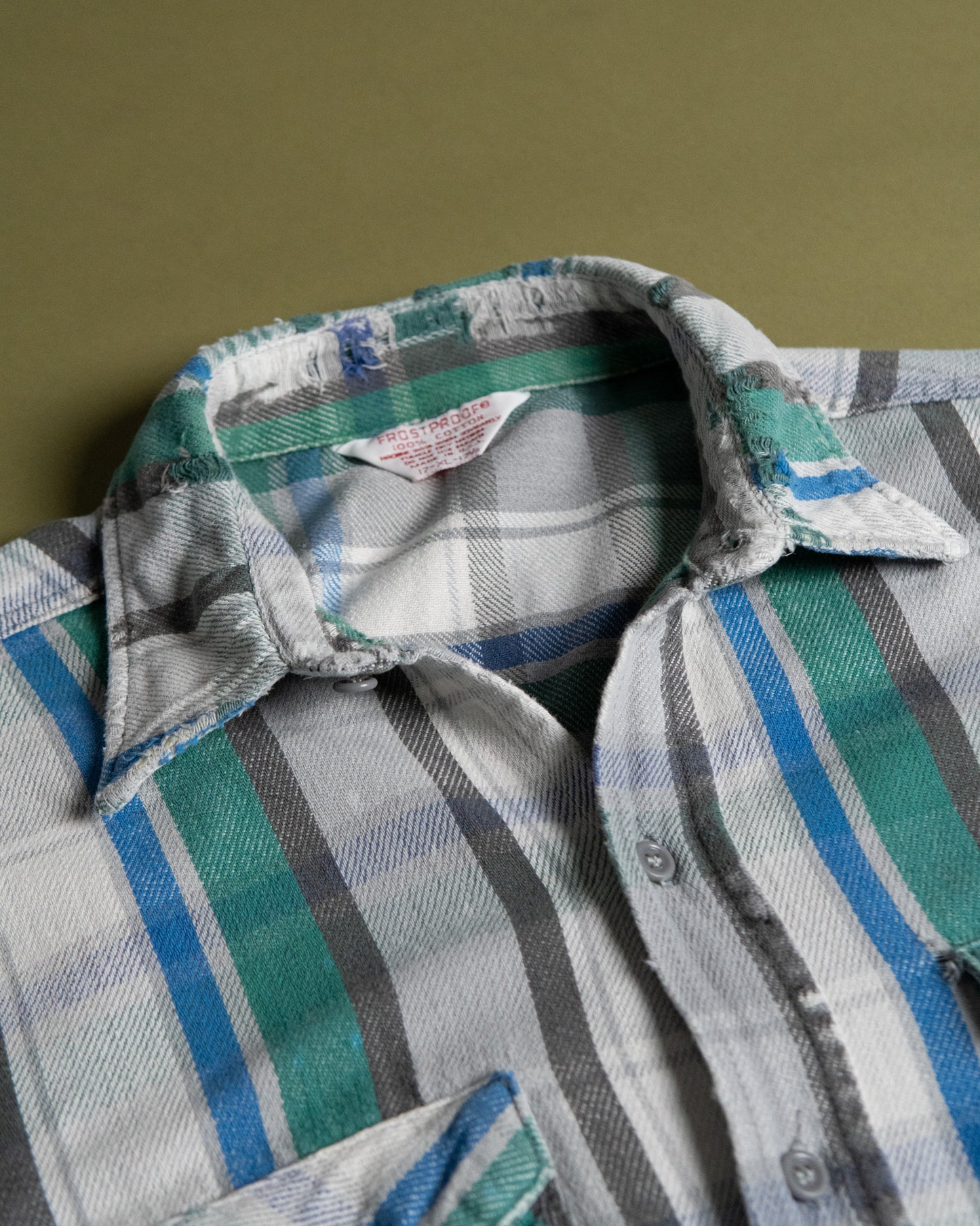 Damaged Flannel Work Shirt