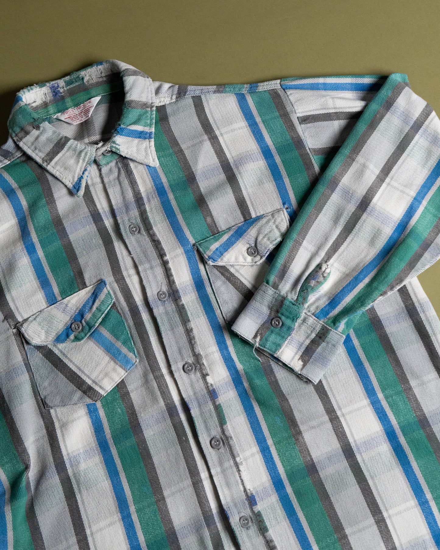 Damaged Flannel Work Shirt