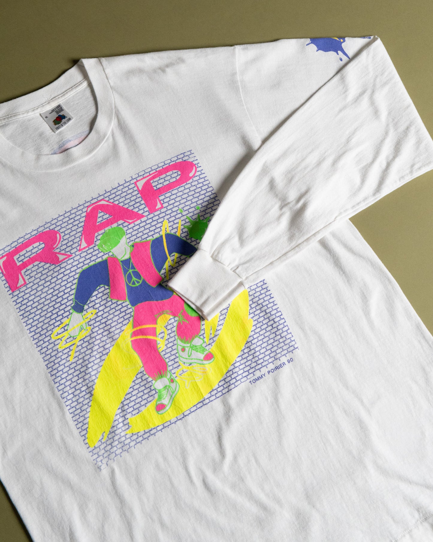 "RAP & PIECE" Graphic Long Sleeve T-Shirt