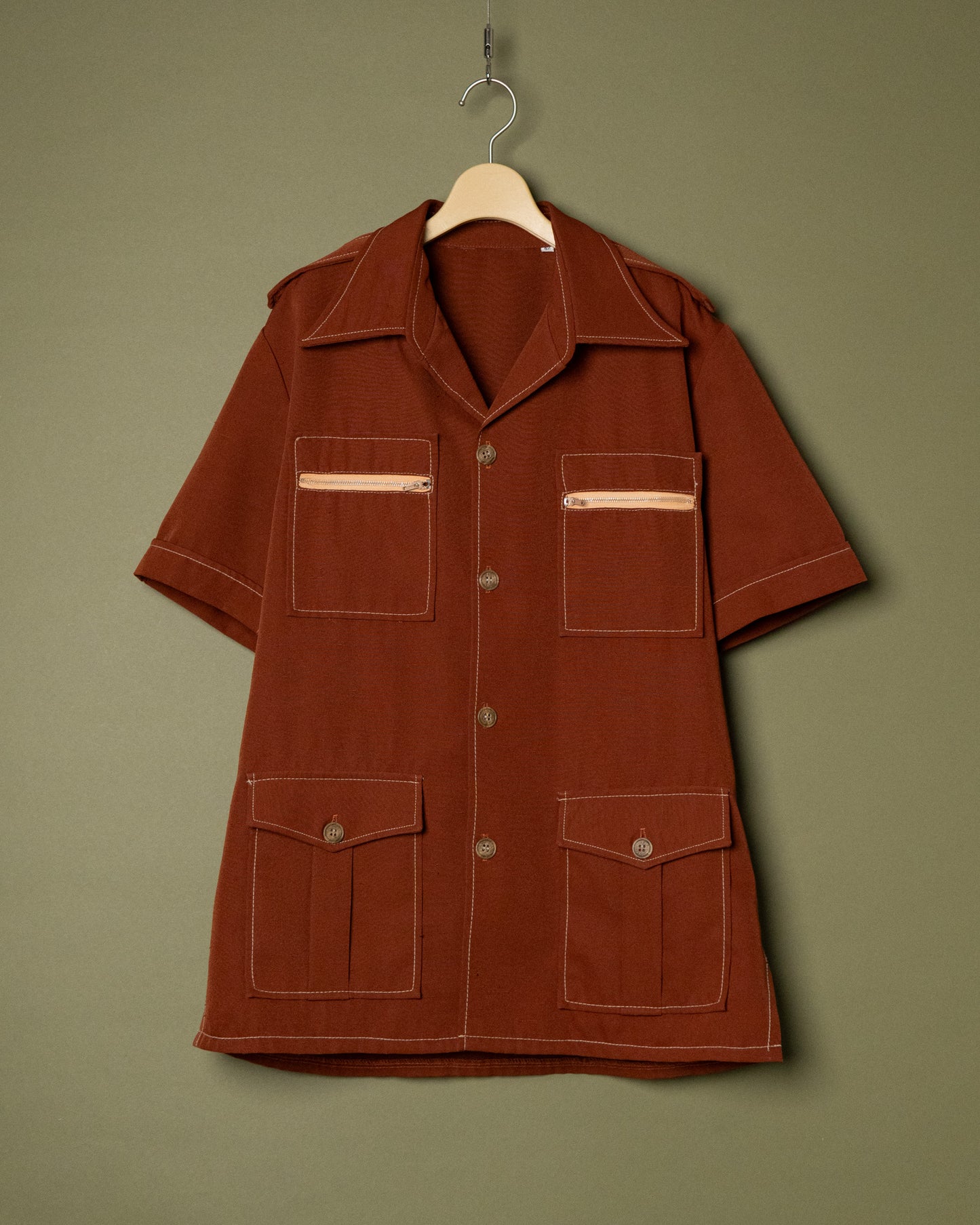 Open collar Safari Pocket Shirt
