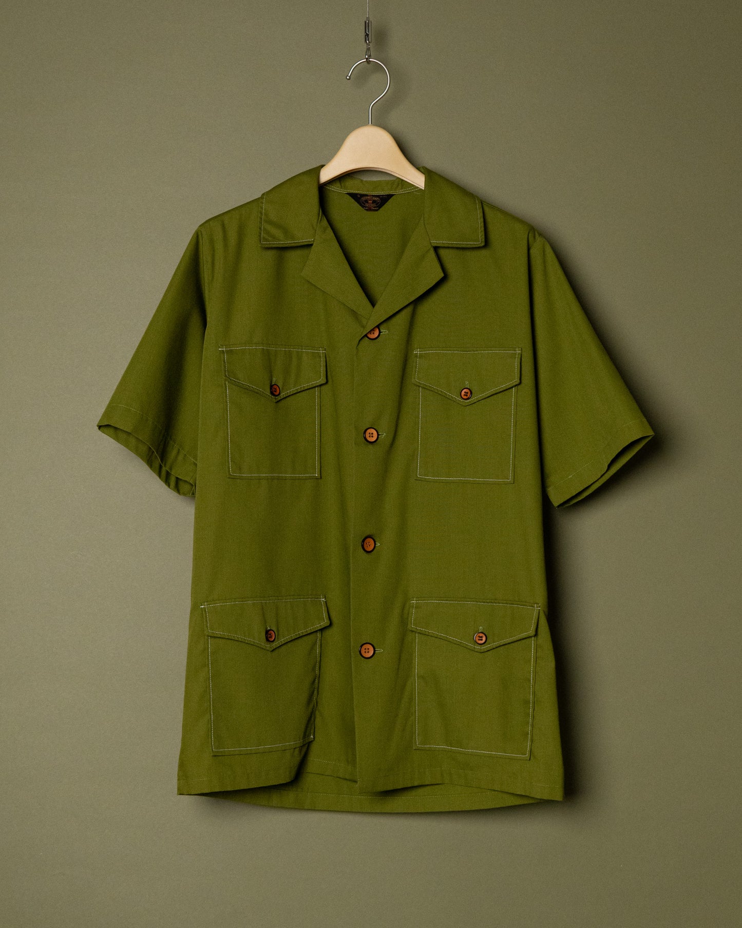 "TOWNCRAFT" Open Collar Short Sleeve Shirt