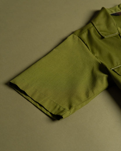 "TOWNCRAFT" Open Collar Short Sleeve Shirt
