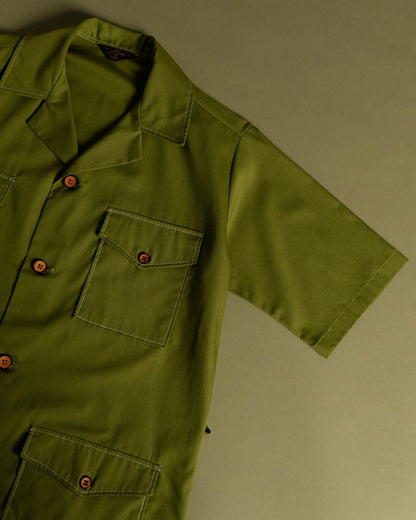 "TOWNCRAFT" Open Collar Short Sleeve Shirt