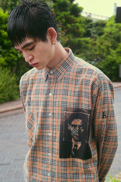 PICK UPPLE REAL WORLD / F.K.Series - Printed Flannel Shirt