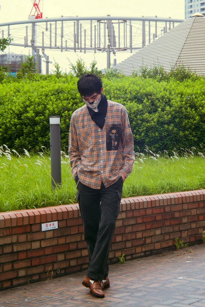 PICK UPPLE REAL WORLD / F.K.Series - Printed Flannel Shirt